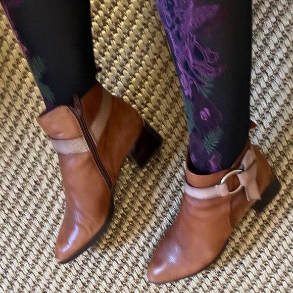 Leather & Suede Fall Booties - Picture 1 of 9